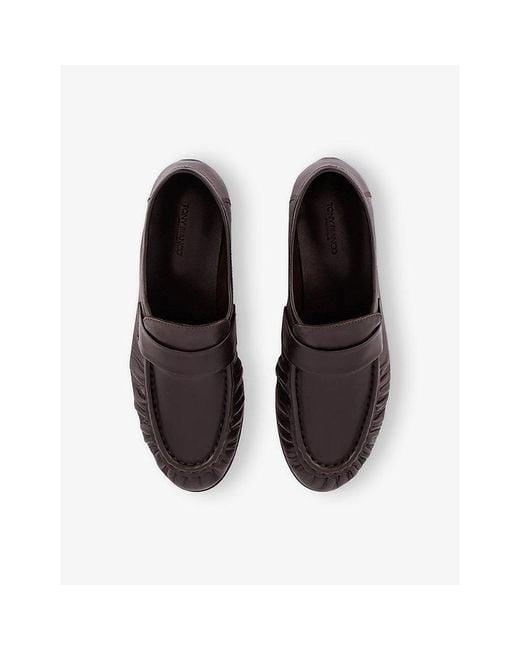 Tony Bianco Brown Gatsby Leather Loafers