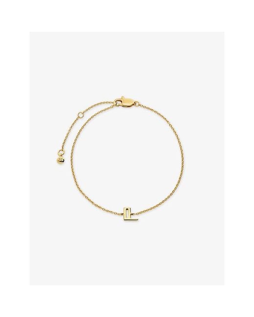 Monica Vinader Metallic Initial L 18Ct Vermeil Bracelet