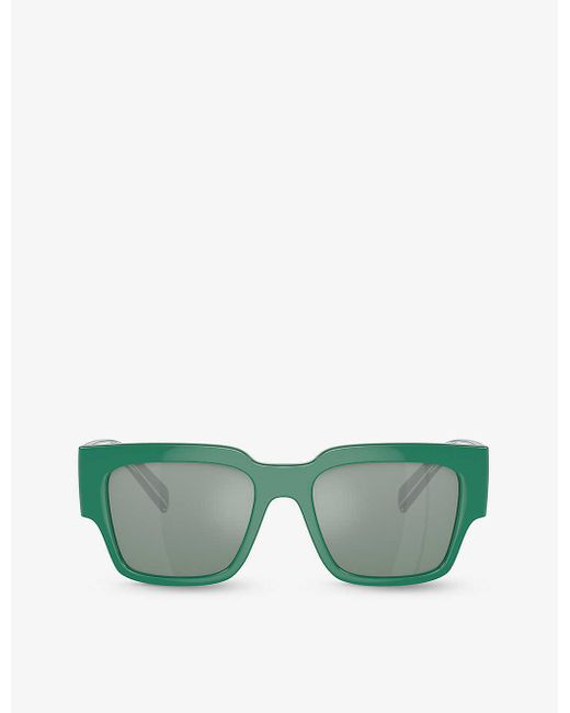 Dolce & Gabbana Green Dg6184 Square-frame Injected Sunglasses