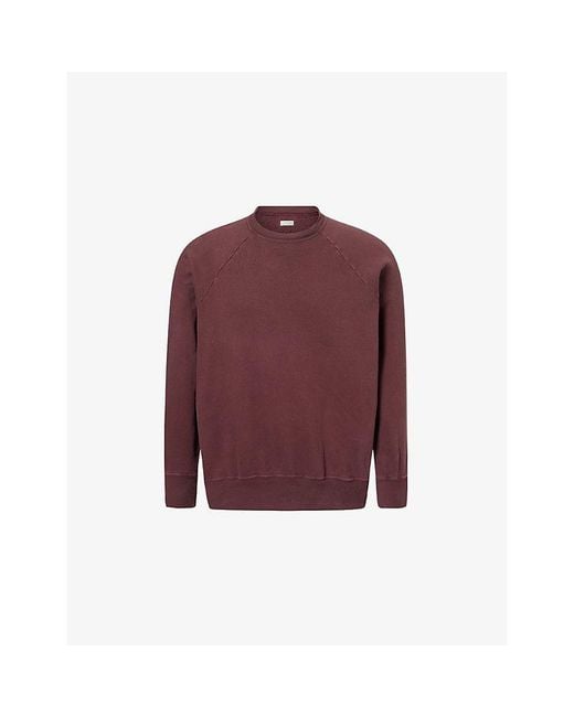 A.PRESSE Purple Crew-Neck Cotton Sweatshirt for men