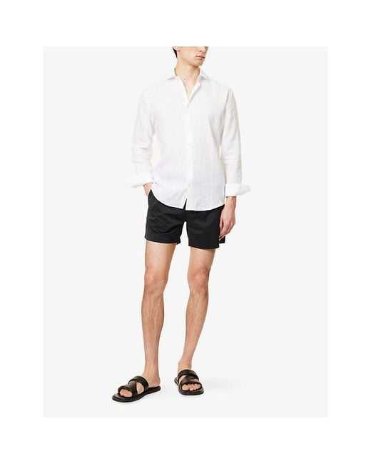 Frescobol Carioca White Antonio Regular-Fit Linen Shirt for men