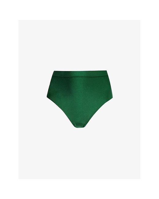 Zimmermann Green Waverly High-rise Bikini Bottom