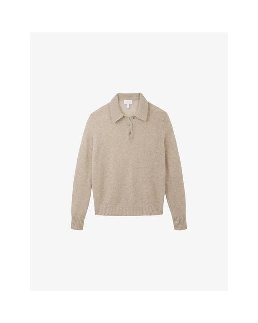 The White Company Natural Collared Relaxed-Fit Cashmere Jumper