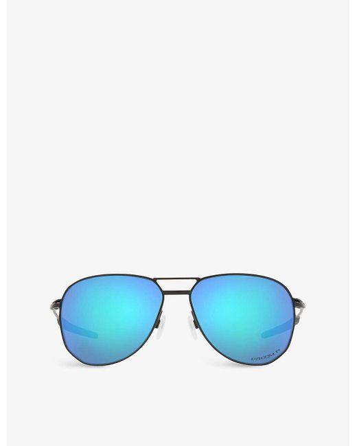 Oakley Oo4147 Contrail Prizmtm Metal Aviator Sunglasses in Blue | Lyst