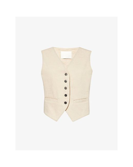 Citizens of Humanity Natural Sierra V-neck Cotton Waistcoat