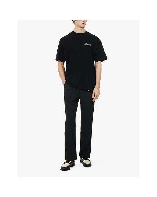 Represent Black Script Short-Sleeves Oversized Cotton-Jersey T-Shirt for men