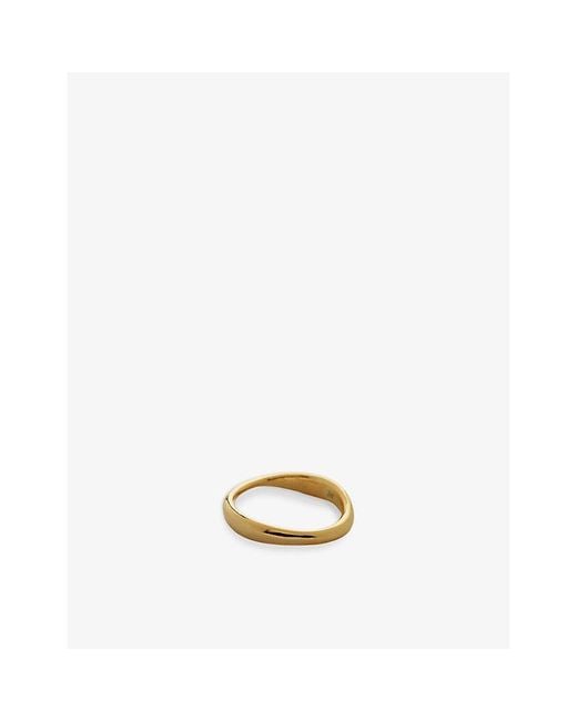 Monica Vinader Metallic Nura Reef 18Ct-Plated Vermeil Sterling- Ring