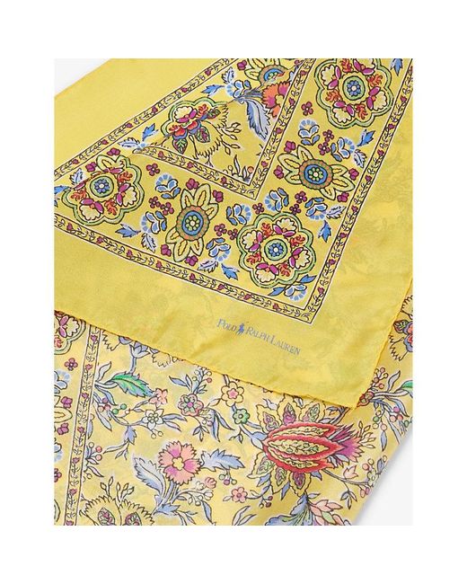 Polo Ralph Lauren Yellow Floral-print Silk Neck Tie for men