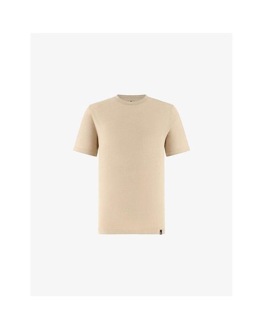Boggi Natural Crewneck Regular-Fit Stretch-Linen T-Shirt for men
