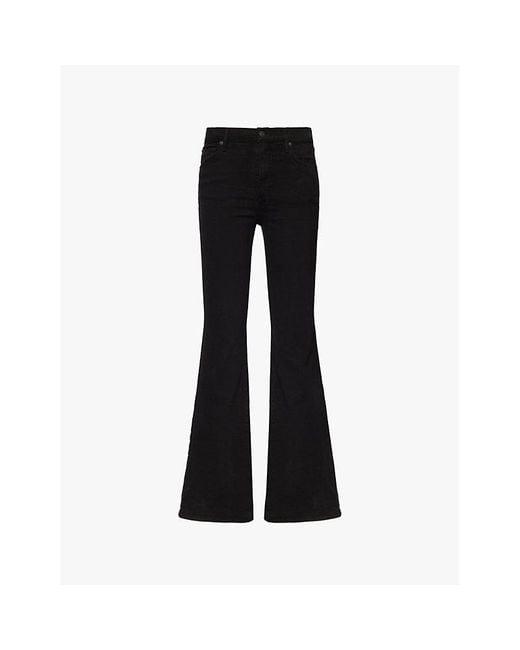 Citizens of Humanity Black Lilah High-Waist Bootcut Stretch-Denim Jeans