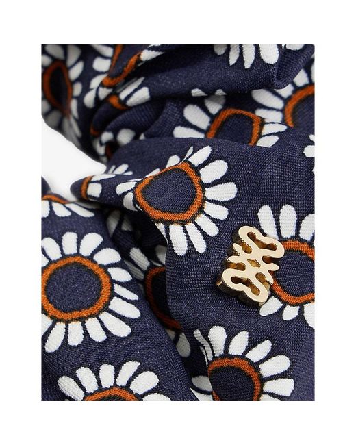 Sandro Multicolor Floral Woven Scrunchie