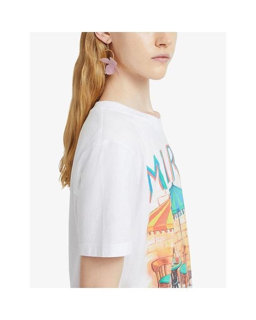 Marni Pink Poplin Flower 24Ct-Plated Brass And Cotton Earrings