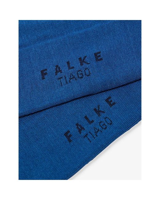 Falke Blue Tiago Crew-length Cotton-blend Socks for men