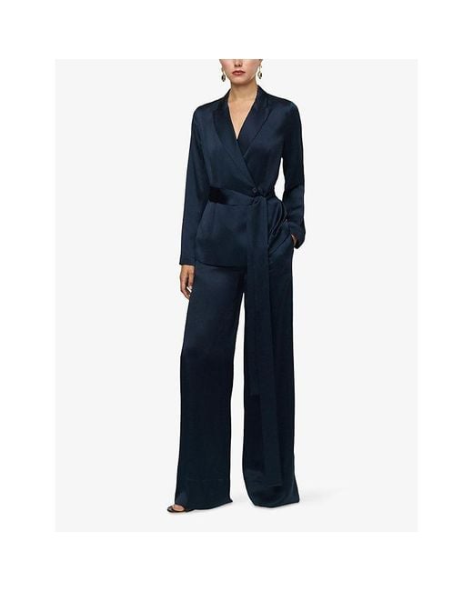 Joseph Blue Archer Silk-Satin Jacket