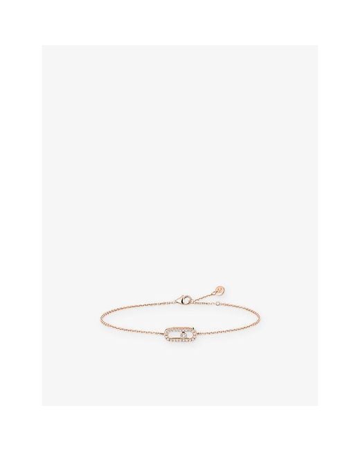 Messika White Move Uno Pave Mini 18Ct And 0.09Ct Diamond Bracelet