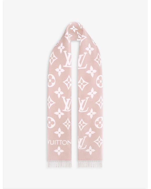Louis Vuitton Pink Essential Monogrammed Wool Scarf