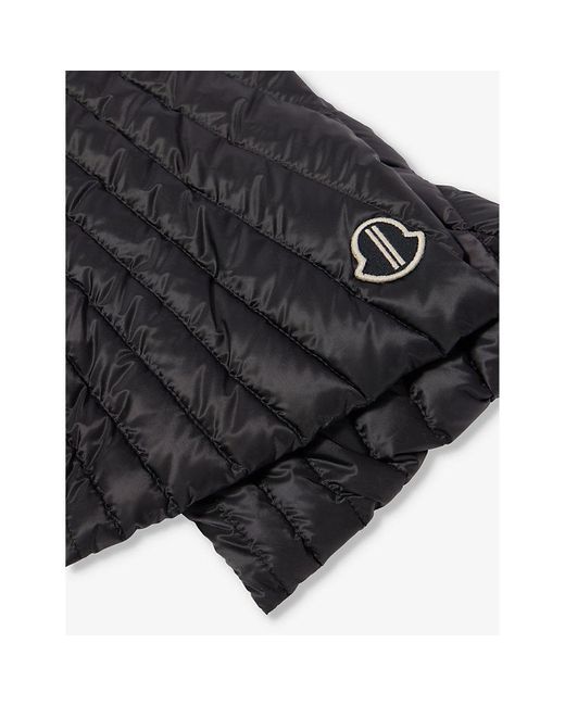 Rick Owens Black X Moncler Quilted Shell-down Scarf