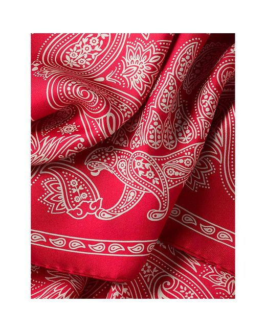 Cartier Red Double C De Paisley-print Silk-twill Scarf
