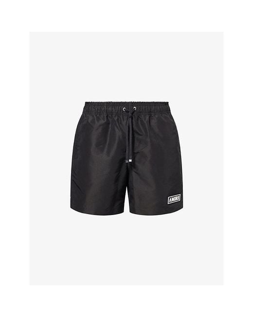 Amiri Black Patch Swim Shorts for men