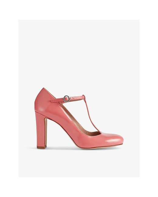 L.K.Bennett Pink Annalise T-bar Heeled Patent-leather Shoes