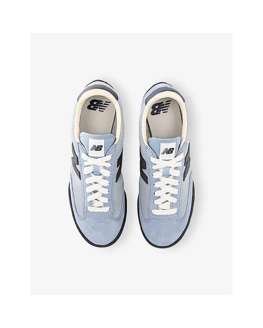 New Balance Blue Gator Run Suede And Mesh Trainers for men