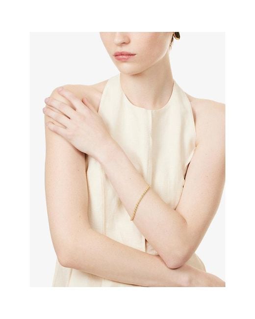 Lisa Gozlan Metallic Mini Rope 14Ct-Plated Sterling- Bracelet