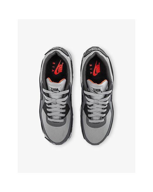 Nike Black Air Max 90 Leather And Mesh Trainers for men