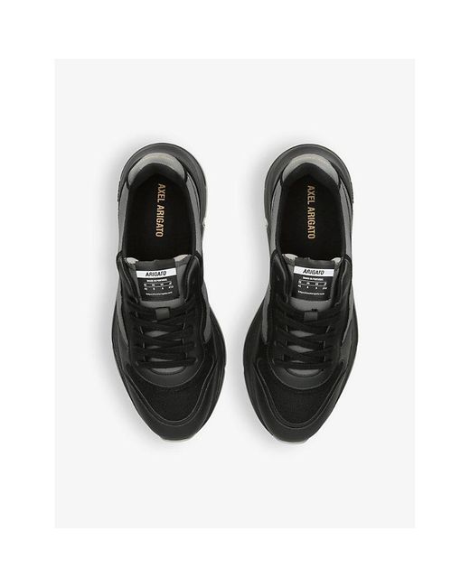 Axel Arigato Black Rush Leather And Woven Trainers for men