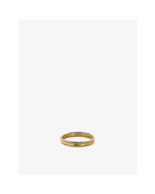 Monica Vinader Metallic Mv Siren Muse Sterling Stacked Ring