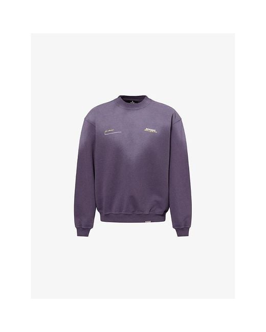 Represent Purple Patron The Club Relaxed-Fit Cotton-Jersey Sweatshirt for men