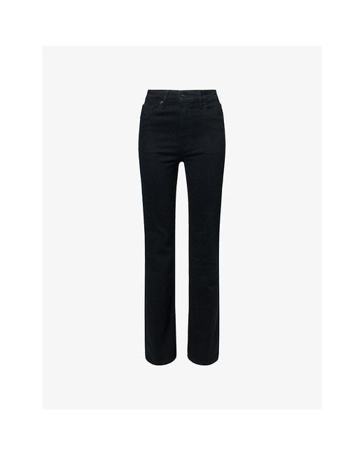 FRAME Black The Reboot Flared Stretch-Denim Jeans