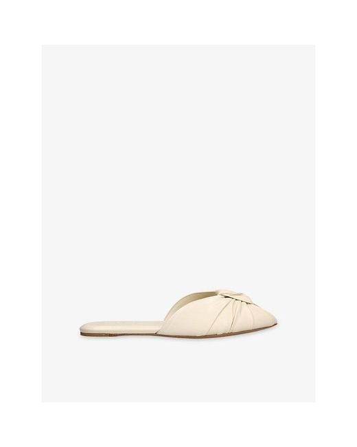 Chloé Natural Suzie Leather Slides