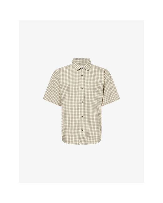 Obey Natural Bigwig Otis Check-Print Cotton-Poplin Shirt for men