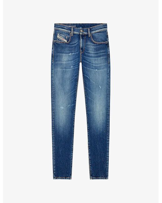 DIESEL Blue 209 D-strukt Faded-wash Slim-leg Stretch-denim Jeans 3 for men