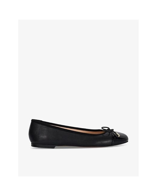 Dune Black Highest Bow-Embellished Leather Pumps