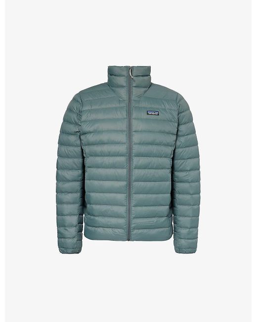 Patagonia Blue Padded Recycled Shell-down Jacket for men