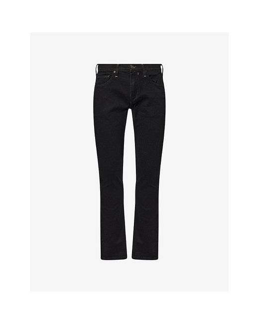 PAIGE Black Federal Slim-Fit Cotton-Blend Jeans for men