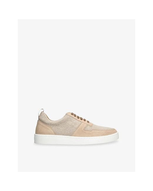 Aurélien Natural Bayside Suede And Canvas Low-Top Trainers for men