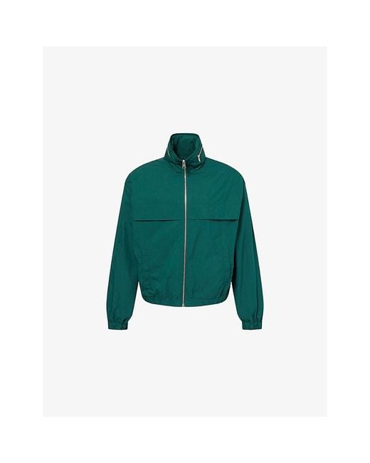 AMI Green Ami De Coeur Embossed Windbreaker Jacket for men