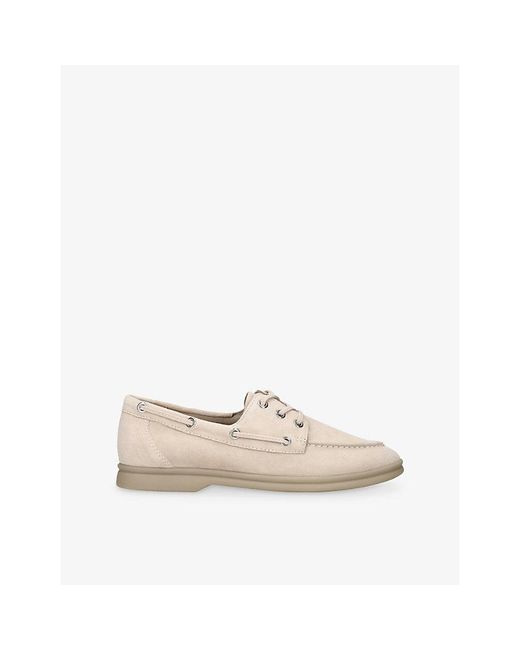 Steve Madden White Ports Suede Boat Shoes