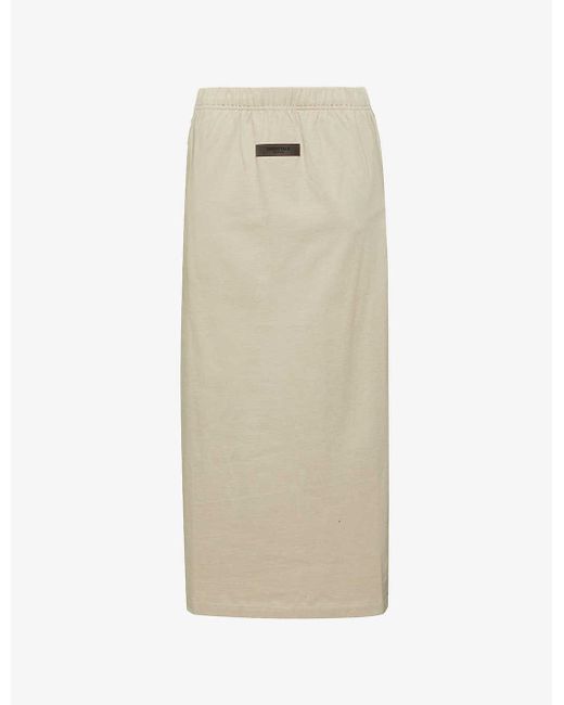 Fear of God ESSENTIALS Natural Essentials Brand-tab Cotton Midi Skirt