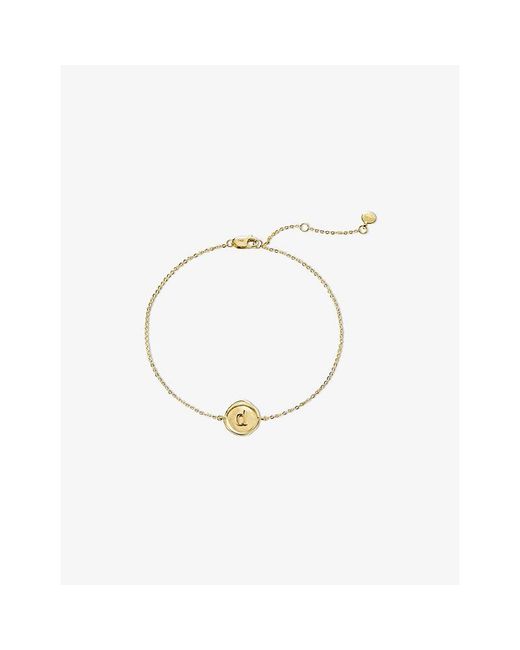 Monica Vinader Metallic Mini Initial D Stamp 14Ct- Bracelet