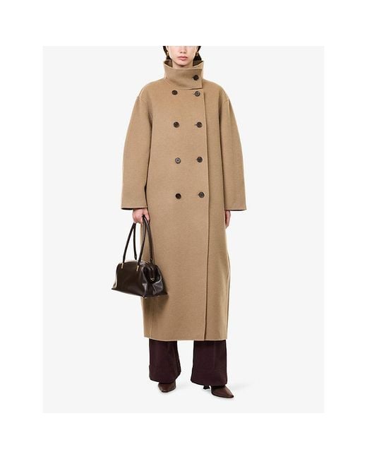 Stylein Natural Tovino Double-Breasted Wool Coat