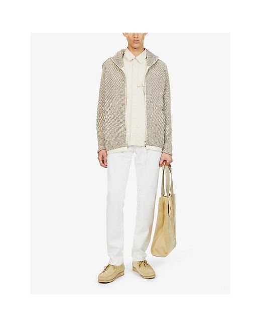 PAIGE White Slim Straight-Leg Stretch-Denim Jeans for men