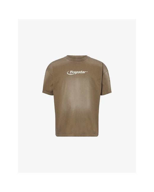Trapstar Natural Hyperdrive Faded Cotton T-Shirt for men