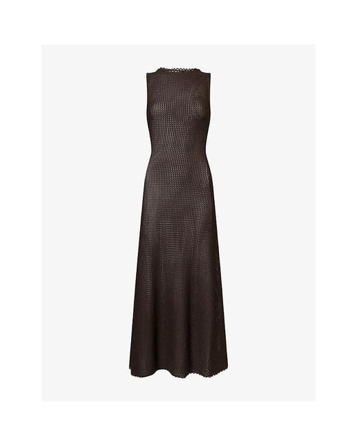 Dissh Brown Nalia Knitted Midi Dress