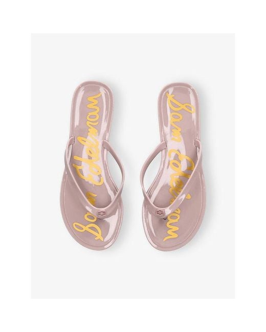 Sam Edelman White Dean Jelly Flip Flops