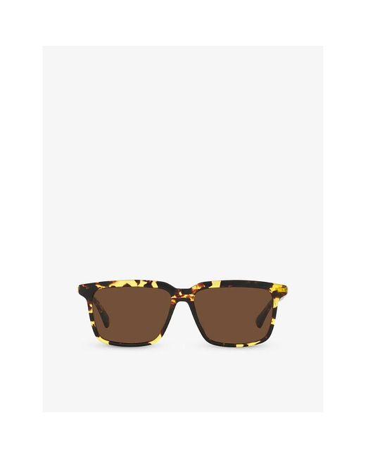 Bottega Veneta Brown 6j000420 Bv1261s Square-frame Acetate Sunglasses