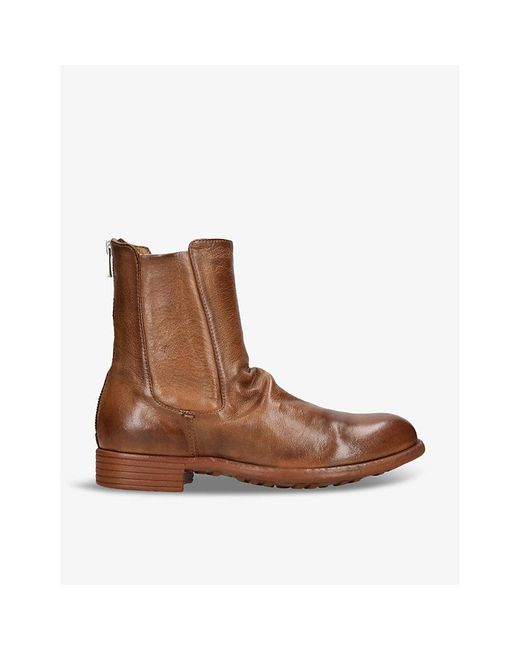 Officine Creative Brown Calixte 049 Leather Chelsea Boots