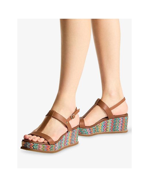 Jimmy Choo Brown Theia 60 Leather Wedge Heeled Sandals